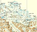 Carte américaine des glaciers de Biafo et Hispar